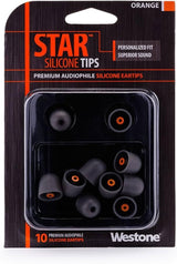 Westone STAR Silicone Eartips Orange 10 Pack