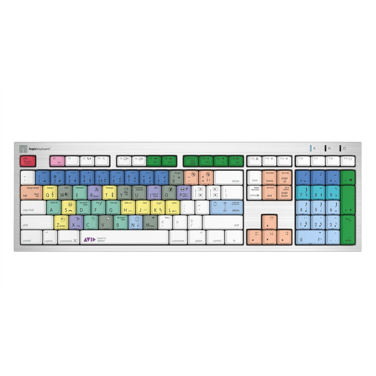 Logickeyboard Avid Sibelius 7 Mac ALBA  Shortcut Keyboard