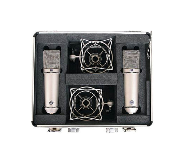 Neumann U 87 AI STEREO Factory-Matched Stereo Set includes Two U 87 AI with EA87 in Mic Briefcase Nickel