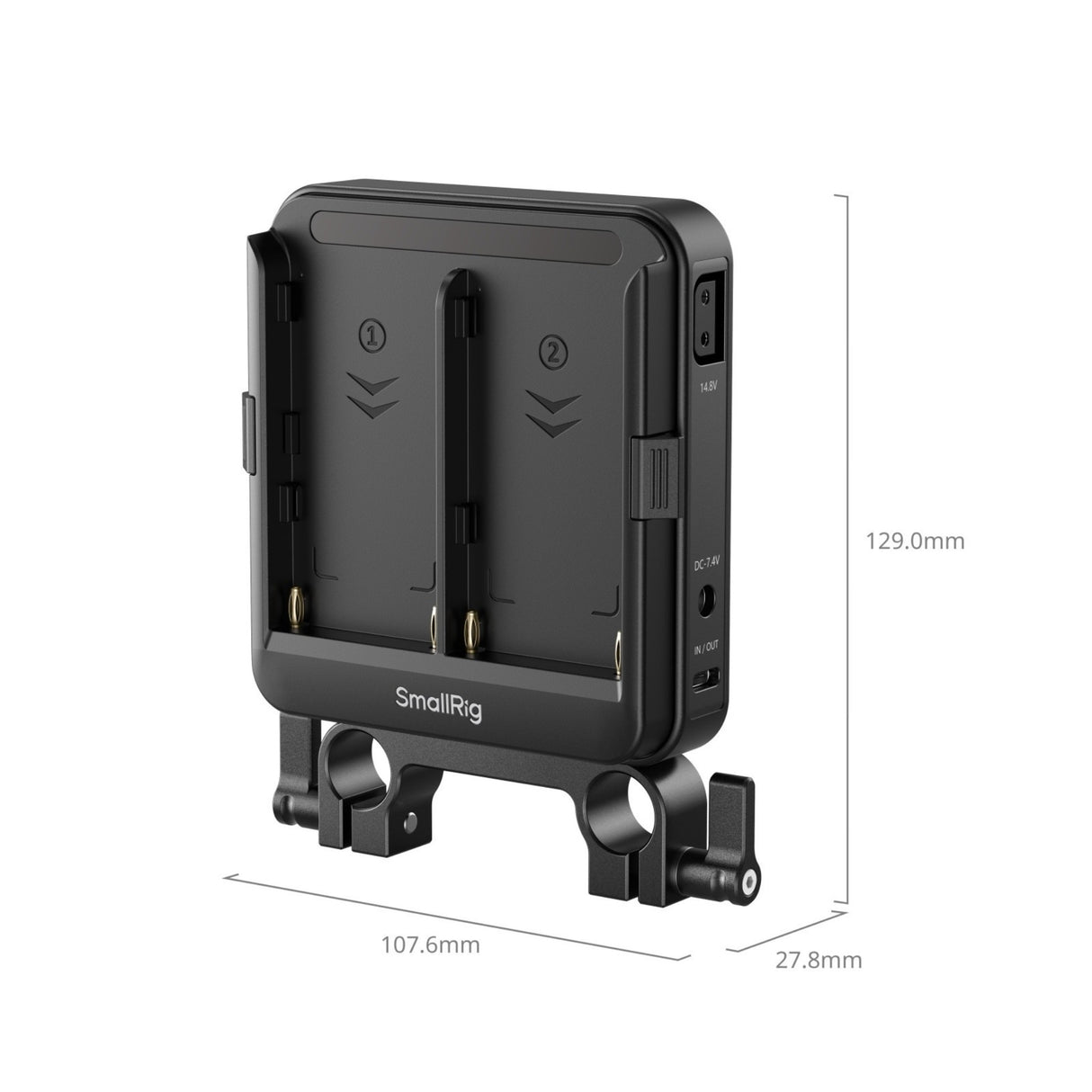 SmallRig 5537 NP-F Battery Adapter Plate Kit with UPS for 15mm Rods