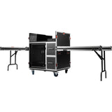 Gator GTOUR-MIXER-12U-2D2T Mixer Flight Case with 12U Rack and Tables