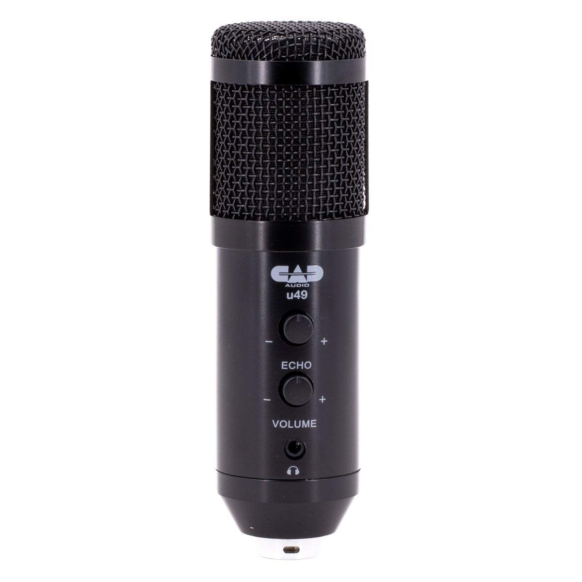 CAD Audio U49 USB Side Address Studio Microphone with Headphone Monitor and Echo