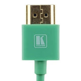 Kramer C-HM/HM/PICO/GR-3 3 Foot Ultra Slim High Speed HDMI Cable Green