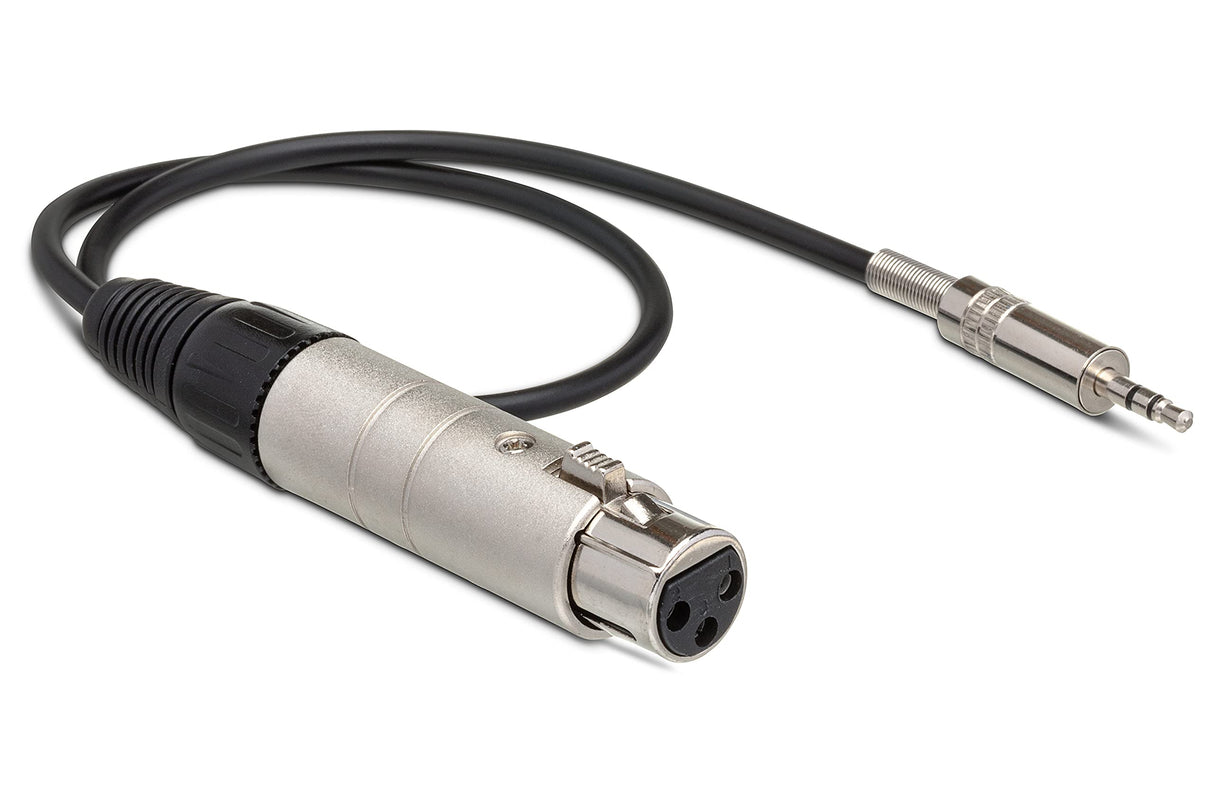 Hosa MIT-156 18 Inch XLR3F to 3.5 mm TRS Impedance Transformer Cable