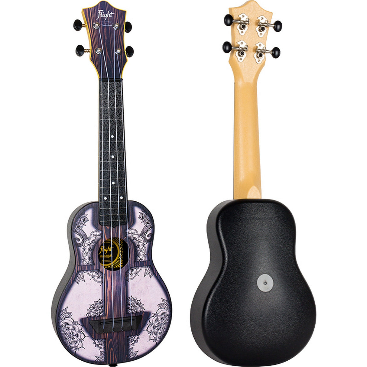 Flight TUS-40MW TUS40 Mandala Wood Soprano Travel Ukulele