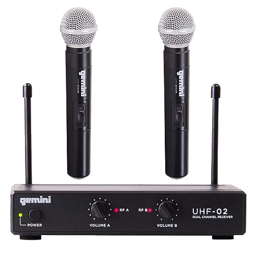 Gemini UHF-02M Handheld Wireless Microphone System, S12