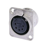 Neutrik NC5FD-L-1 5-Pin XLR Female Connector Chassis Nickel Housing