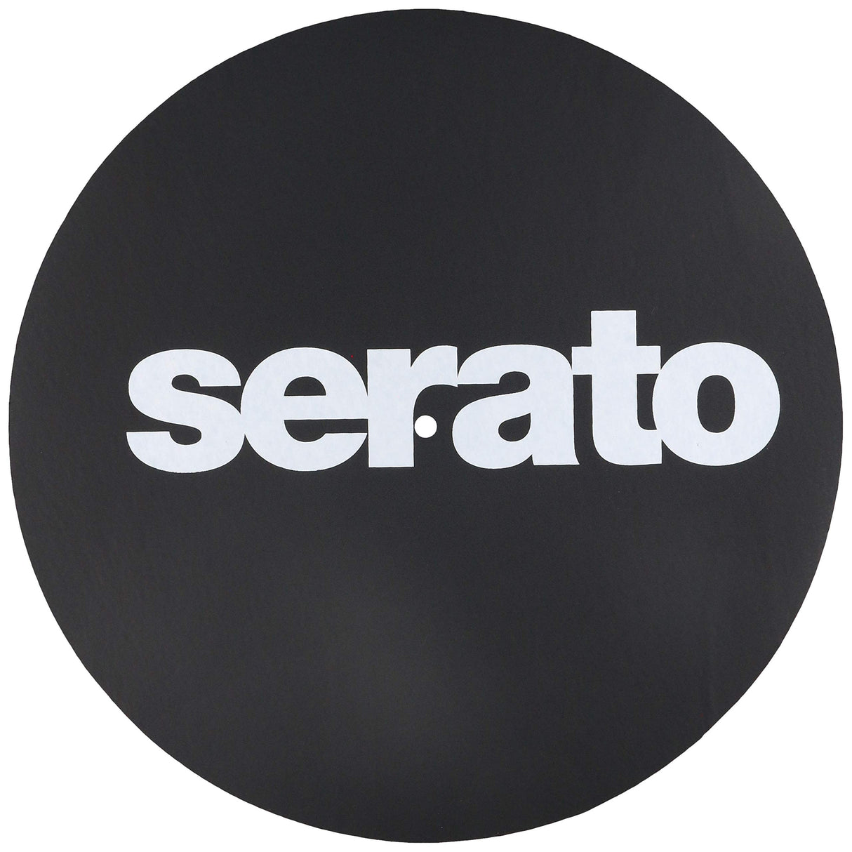 Serato 12-Inch Butter Rug Slipmat, Black Mat, White Logo