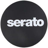 Serato 12-Inch Butter Rug Slipmat, Black Mat, White Logo