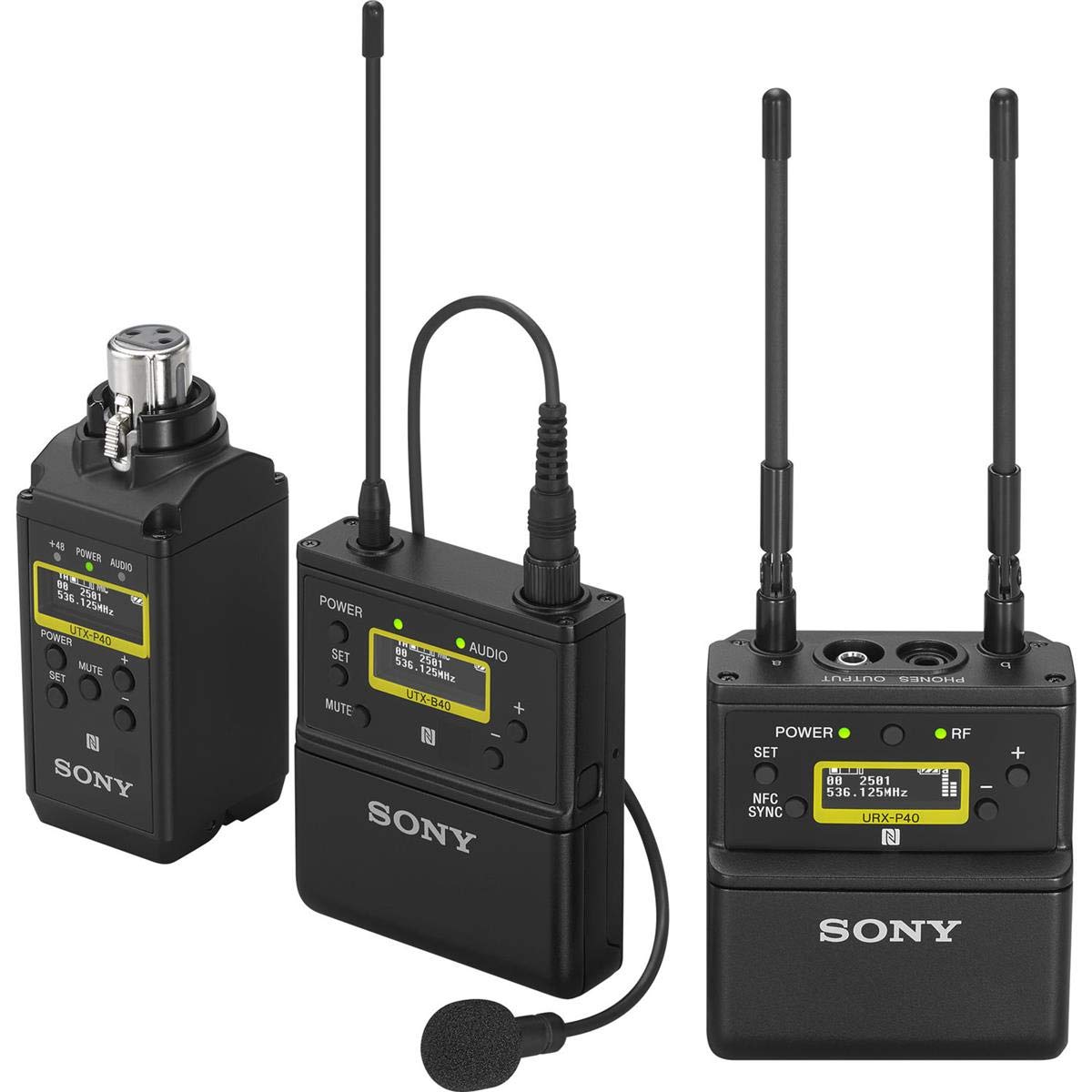 Sony UWP-D26 Bodypack Transmitter and XLR Plug-On Wireless Microphone Transmitter Package, UC25, 536 to 607 MHz