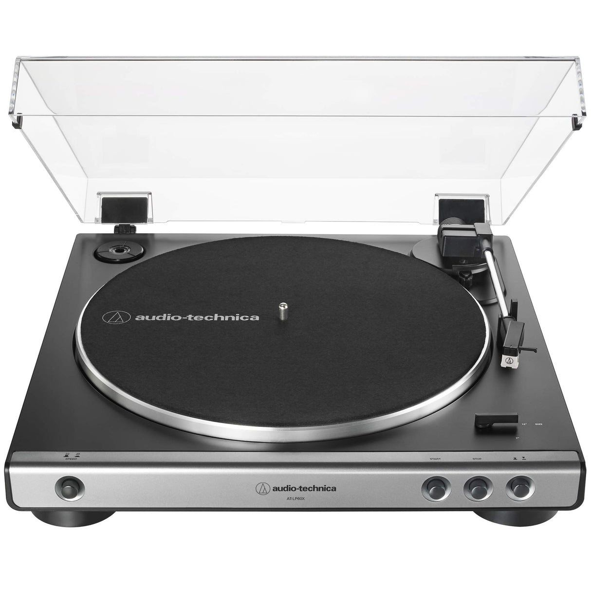 Audio-Technica AT-LP60X-GM Fully Automatic Belt-Drive Turntable, Gun Metal