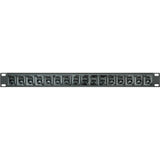 My Custom Shop 16X45 1RU 16-Point RJ45 Cat5 Feed Thru Patch Panel