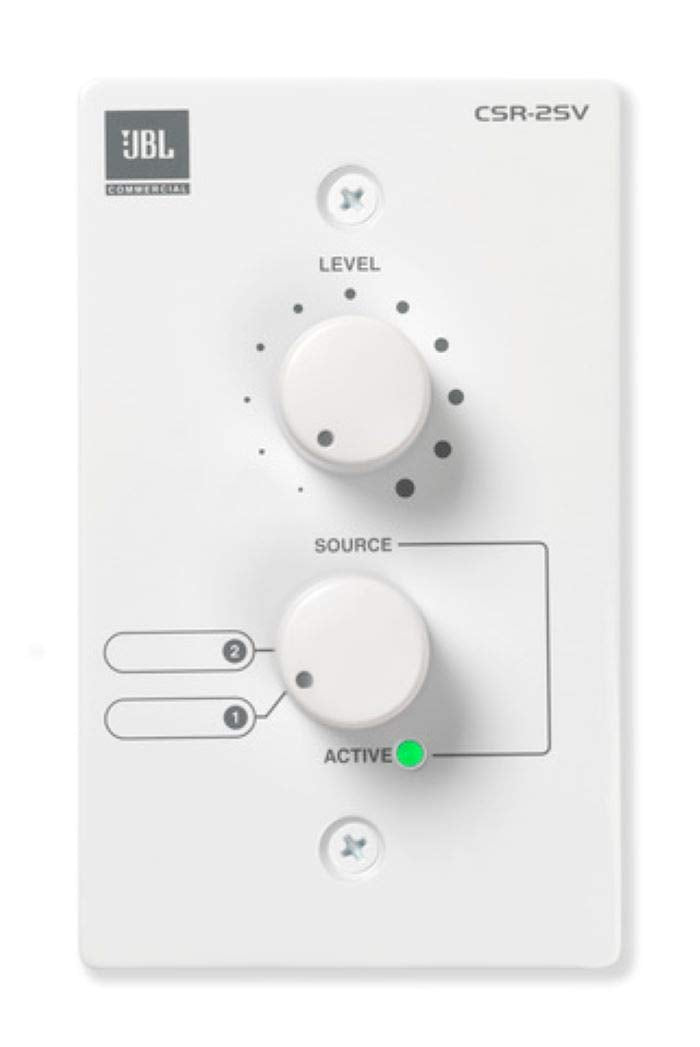 JBL CSR-2SV WHT CSR Series Wall Mount Remote Control for CSM Mixer White