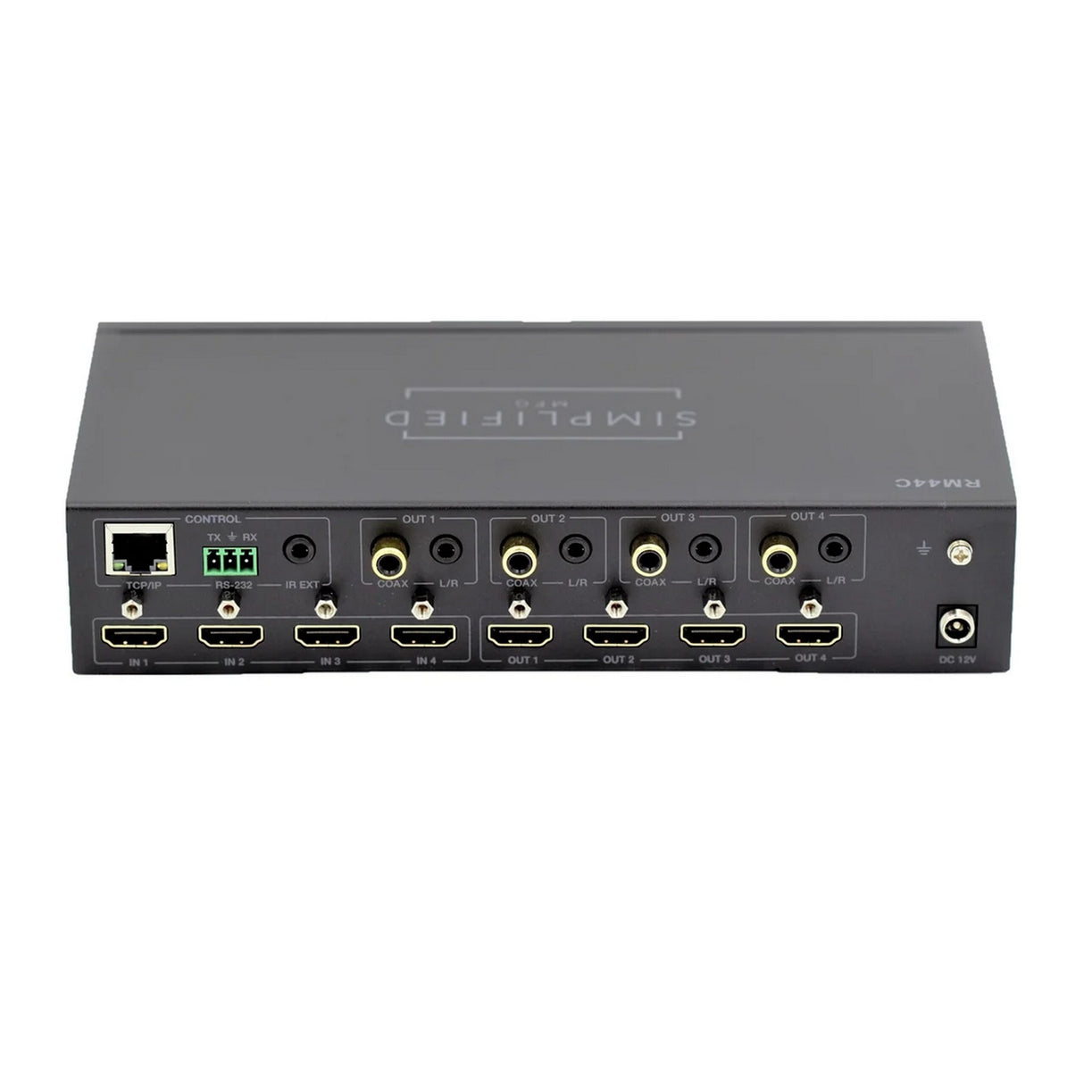 Simplified MFG RM44C 4 x 4 HDMI 18Gbps Fast Switch/Scaling Matrix Switch