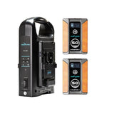 IndiPRO KTR50KT Kratos 50Wh V-Mount Li-Ion Batteries and Dual V-Mount Battery Charger Kit