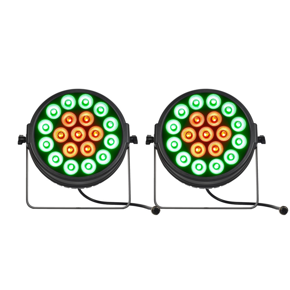 JMAZ Versa Flex Par QUAD19 10W RGBW LED Fixture, Pair