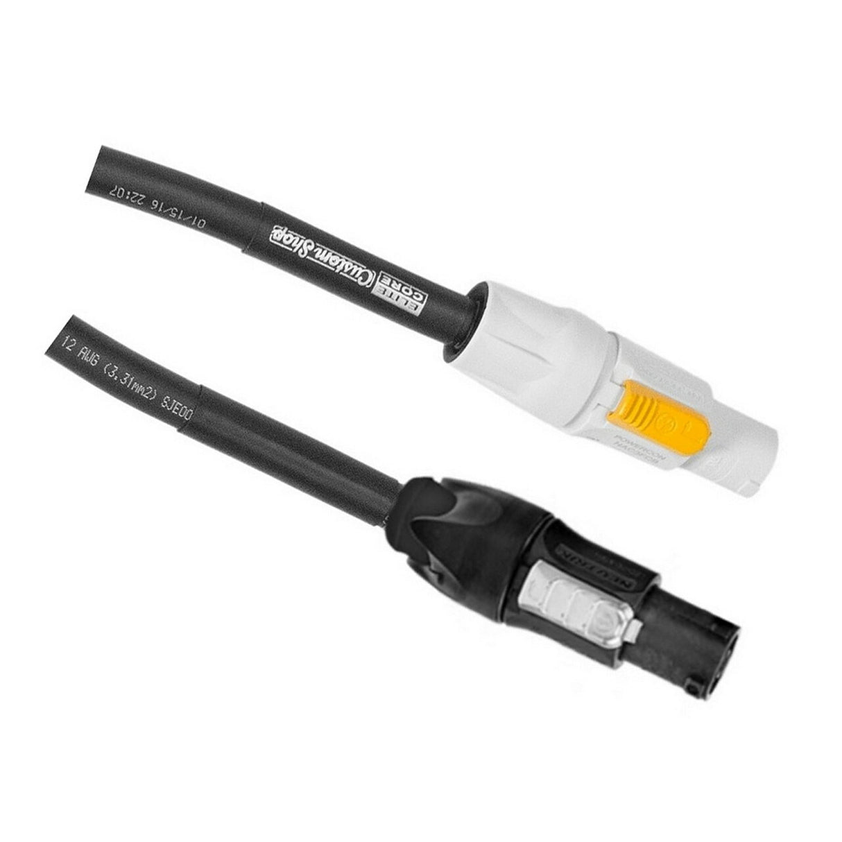 Elite Core PC12-TFB-12 Hand-Built 12 AWG PowerCON B Gray to TRUE1 Female Power Cable, 12-Feet