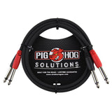 Pig Hog PD-21403 3-Foot 1/4-Inch-1/4-Inch Dual Cable