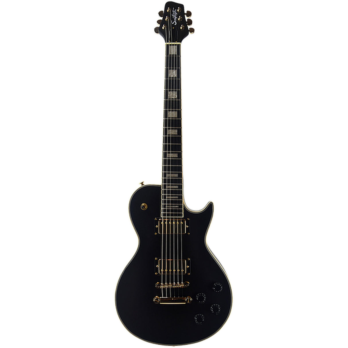 Sawtooth Heritage 70 Series Maple Top Electric Guitar, Satin Black