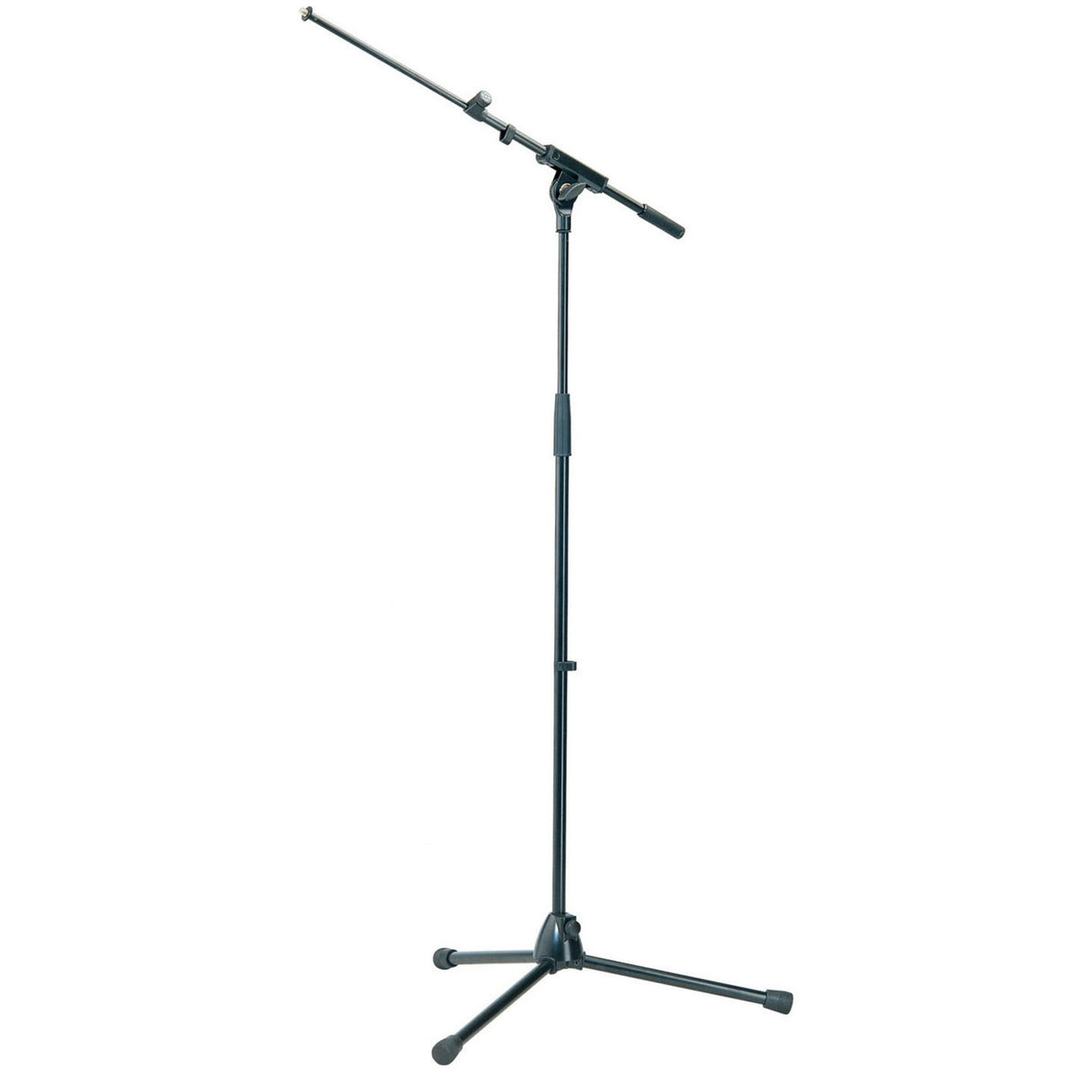 K&M 21075 Microphone Stand with Telescopic Boom Arm, Black