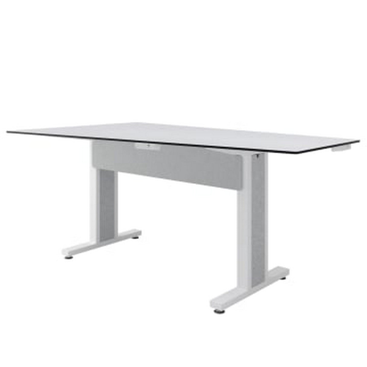 Middle Atlantic TBL-ANG-5P-CH-WW Forum 5 Person Angle Table, Counter Height, Light Finish, 38 Inches