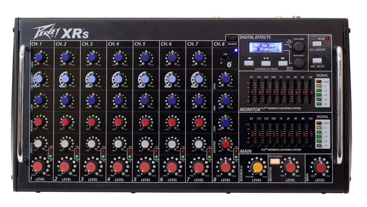 Peavey XR-S Powered Mixer with 8 Channels and 1000 Watts