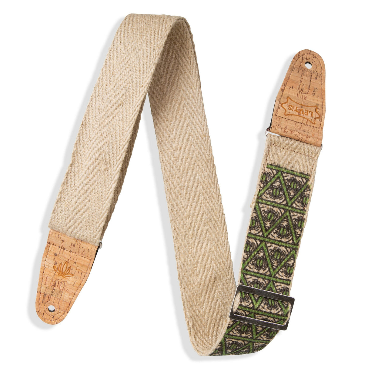 Levy's Illuminati Hemp Guitar Strap, Natural, Multi