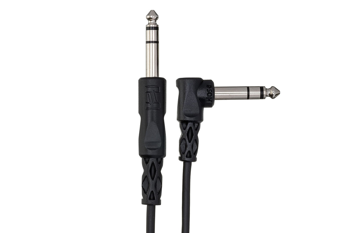 Hosa CSS-105R 5ft 1/4 TRS Male to Right Angle 1/4 TRS Male Balanced Interconnect Cable