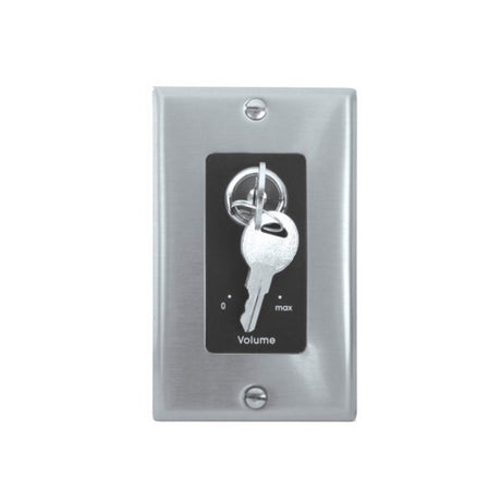 Lowell KL100-PA-DSB 100W One-Gang Decorator Wall Plate with Bypass Stainless Steel/Black