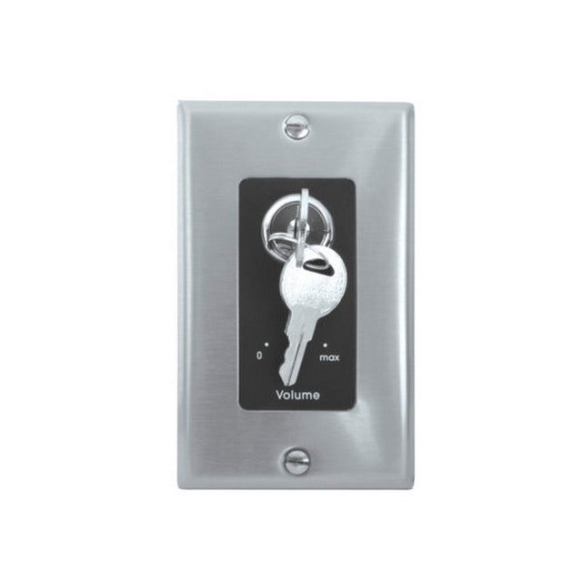 Lowell KL100-PA-DSB 100W One-Gang Decorator Wall Plate with Bypass Stainless Steel/Black