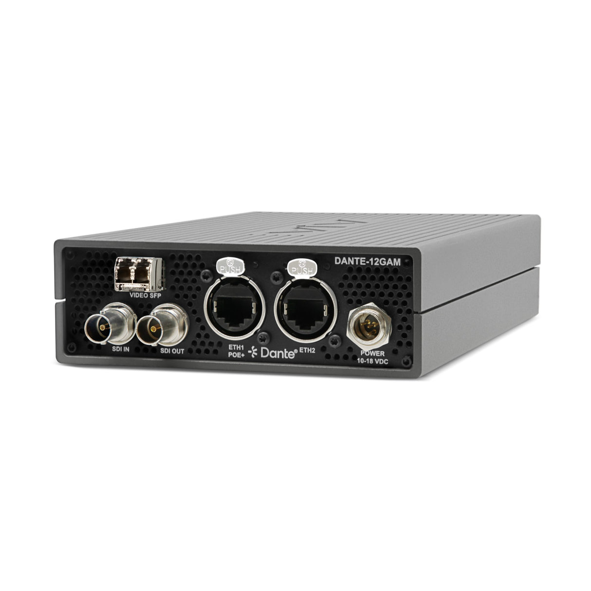AJA DANTE-12GAM 12G-SDI AoIP Converter with Dante, AES67 & ST 2110-30