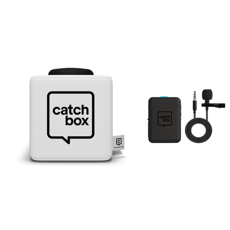 Catchbox Plus Throwable Microphone System with 1 Presenter Microphone without Wireless Charger (2-Sides New Catchbox Logo)