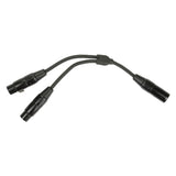 Pig Hog PY-XM2XF 6-Inch Y Cable XLR (M)-Dual XLR (F)