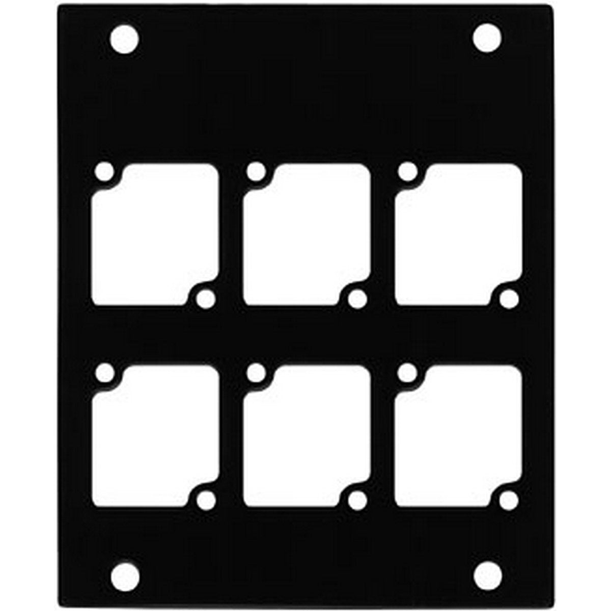 Ace Backstage Co. PNL-106 Aluminum Panel Machined 6 Connectrix Mount