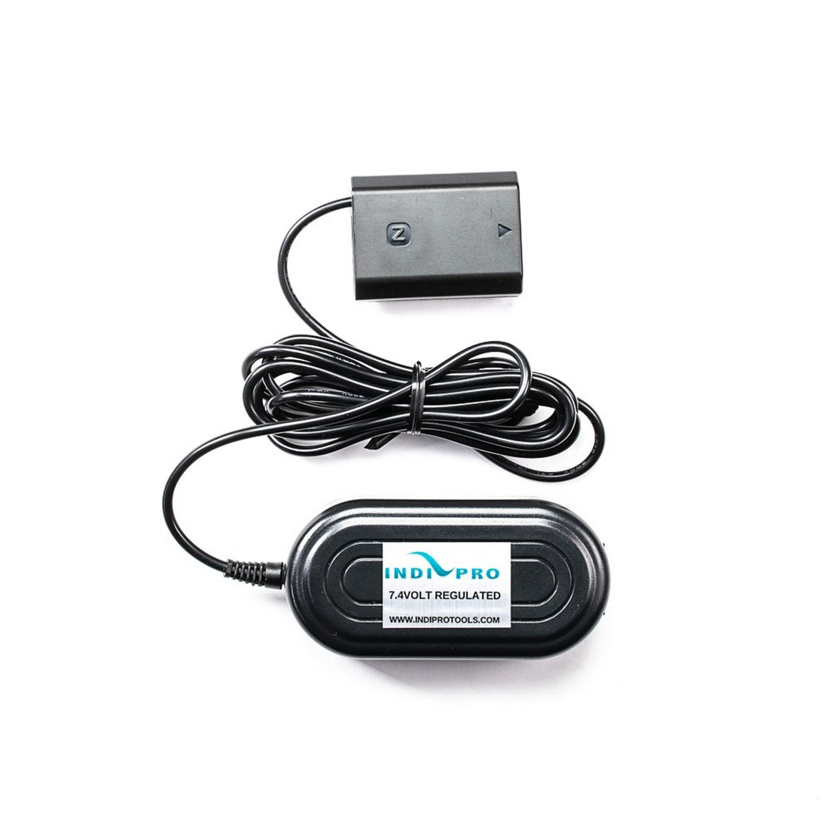 IndiPRO ACSA73 AC Power Supply with Sony a7 III NP-FZ100 Compatible Dummy Battery 8 Foot Cord