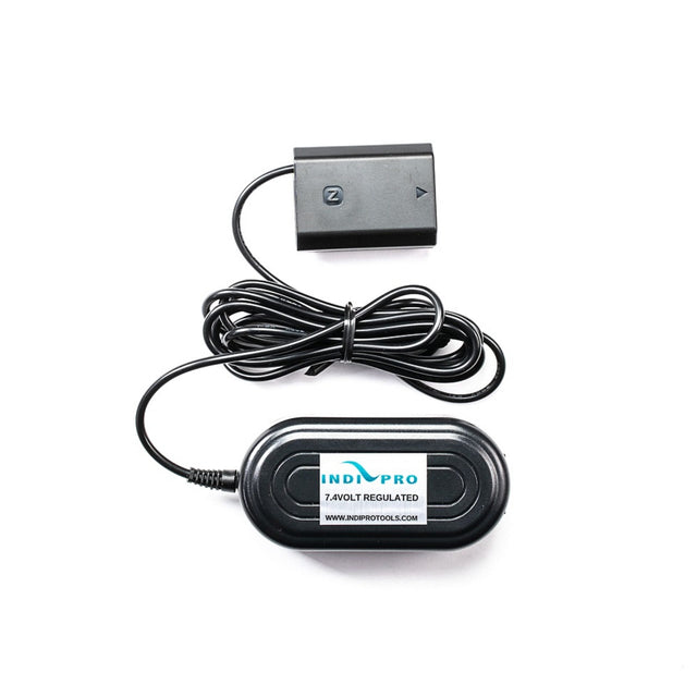 IndiPRO ACSA73 AC Power Supply with Sony a7 III NP-FZ100 Compatible Dummy Battery 8 Foot Cord