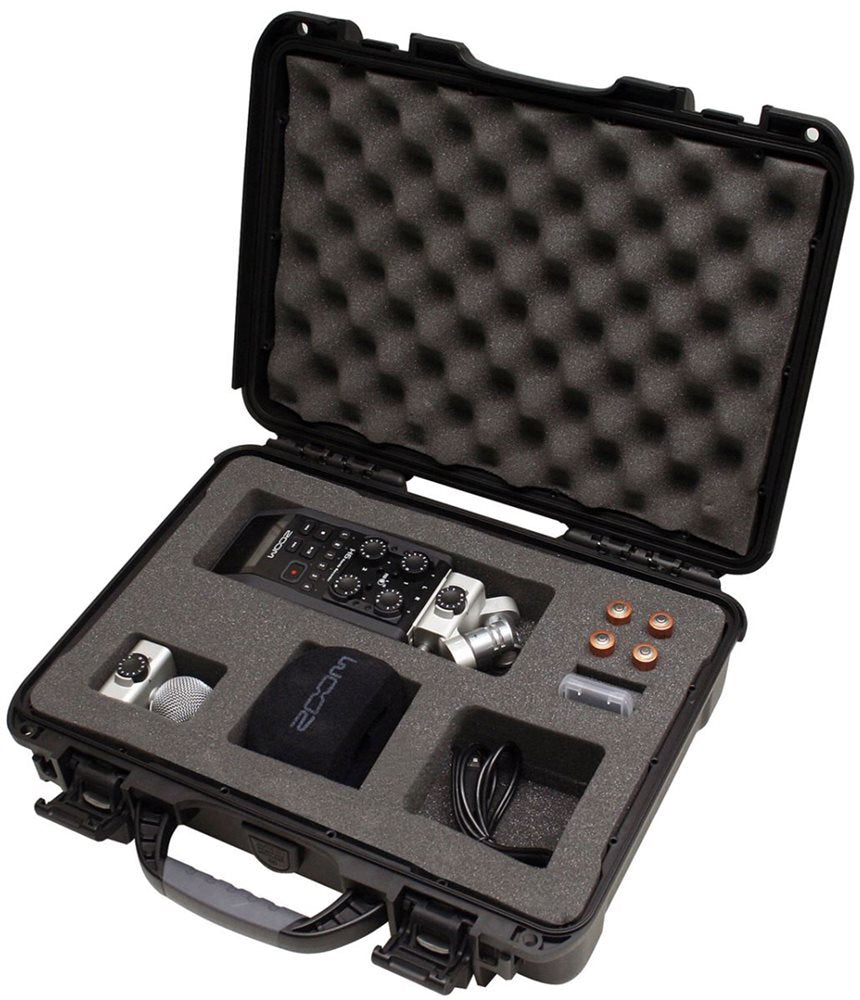 Gator Cases GU-ZOOMH6-WP H6 handheld Recorder Waterproof Injection Molded Case Black