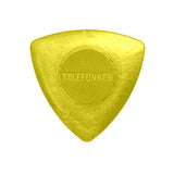 Telefunken 1.6mm Triangle 6 Pack Thin Guitar Picks, Yellow