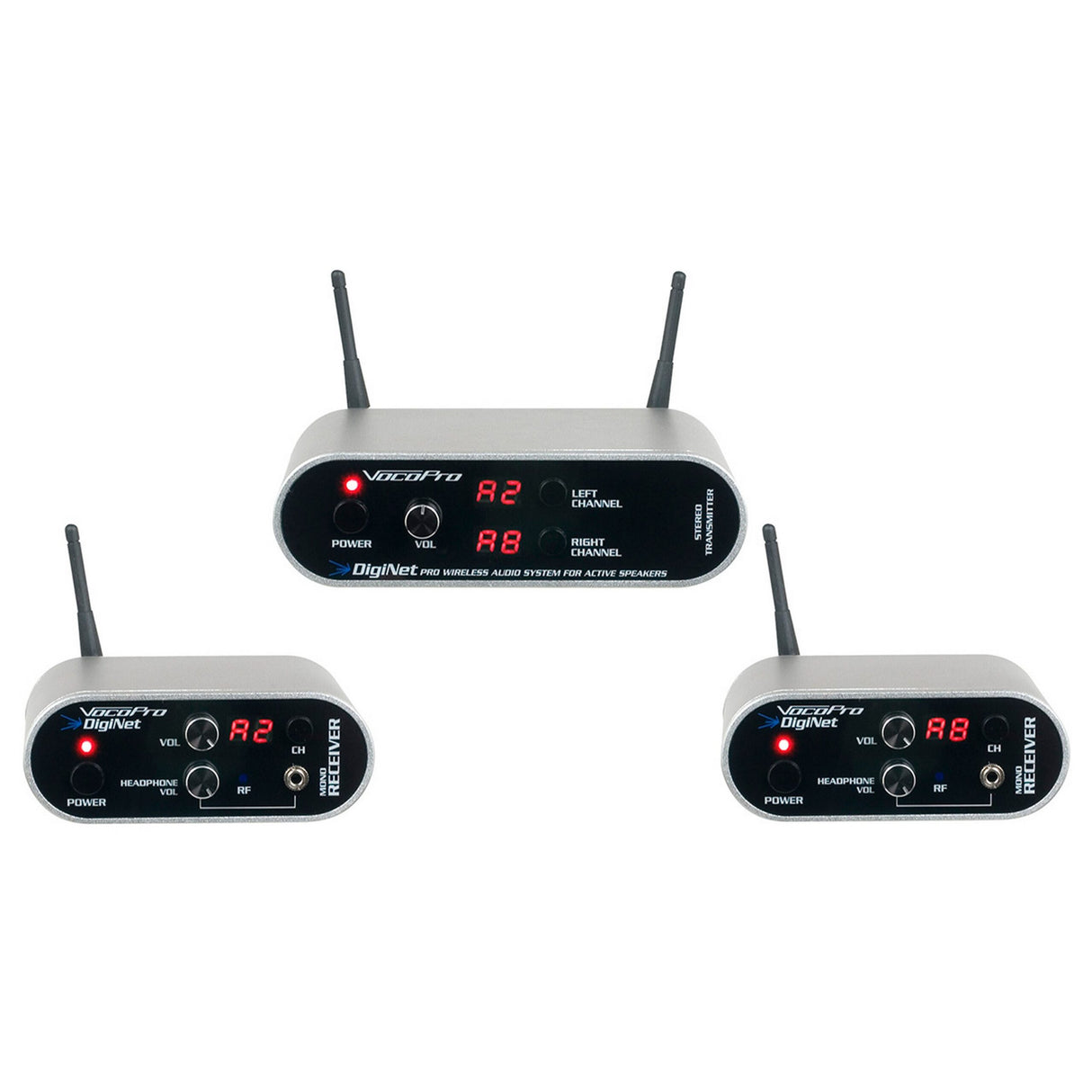 VocoPro DigiNet-Stereo Professional Wireless Audio System for Active Speakers