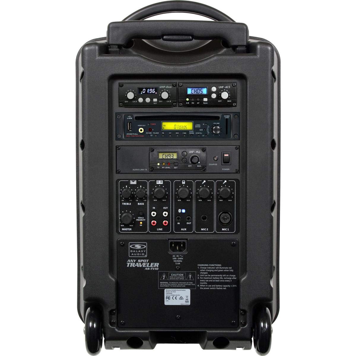 Galaxy Audio TV10 Traveler 10 All-Inclusive Battery Powered Portable Wireless PA Systems