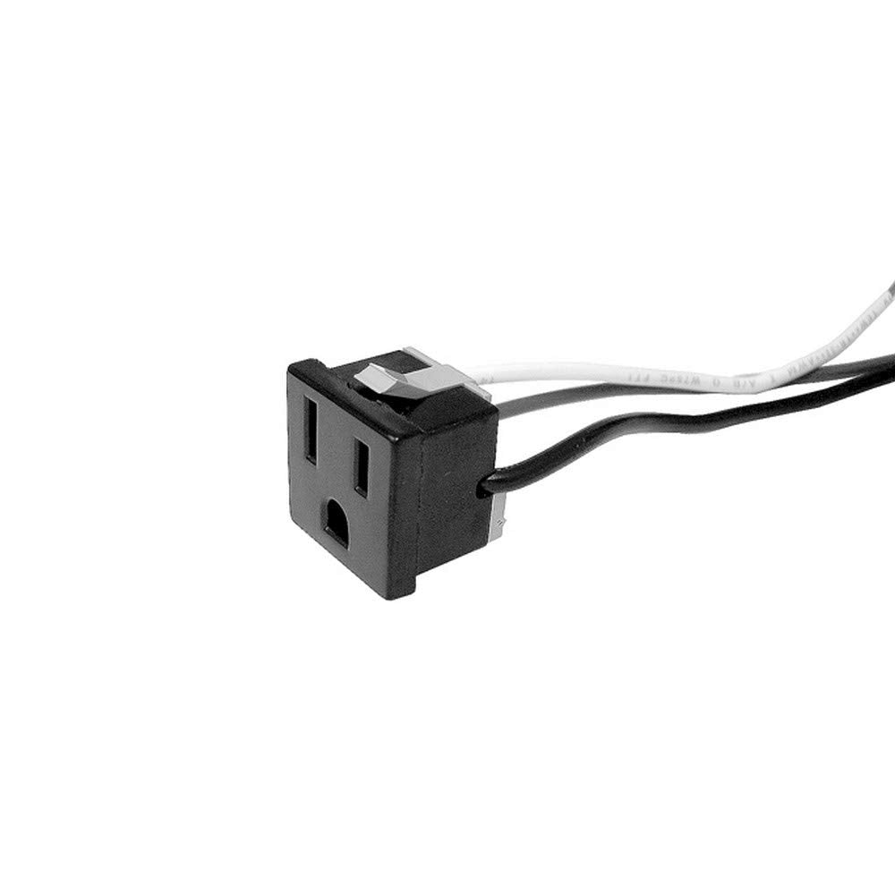 Ace Backstage Co. C-90136 ConnectQuick Edison Snap in Single Receptacle with heavy wire leads