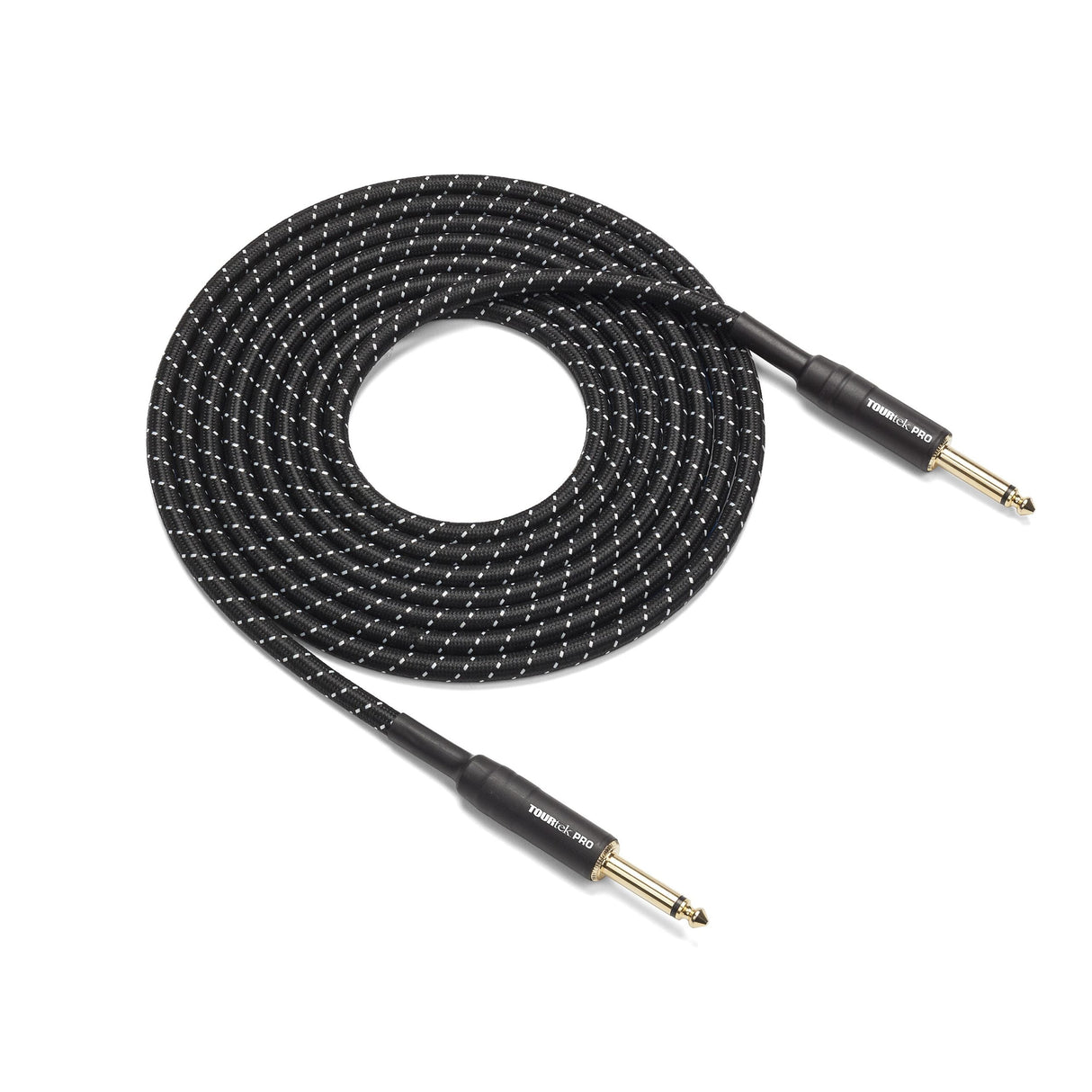 Samson Tourtek Pro TPIW Woven Fabric Straight Connector Instrument Cable, Gold Plug, 10 Foot