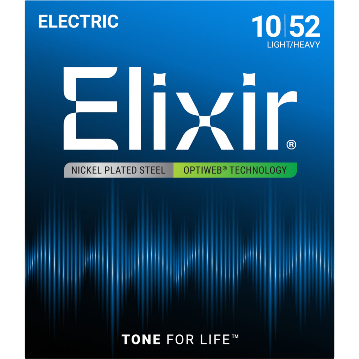 Elixir 19077 Nickel-Plated Steel OPTIWEB Electric Guitar Strings - Light/Heavy (10-52)