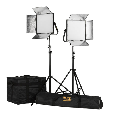 Ikan LB10-2PT-KIT Lyra 1 x 1 Bi-Color 3200K-5600K 2-Point Soft Panel LED Light Kit
