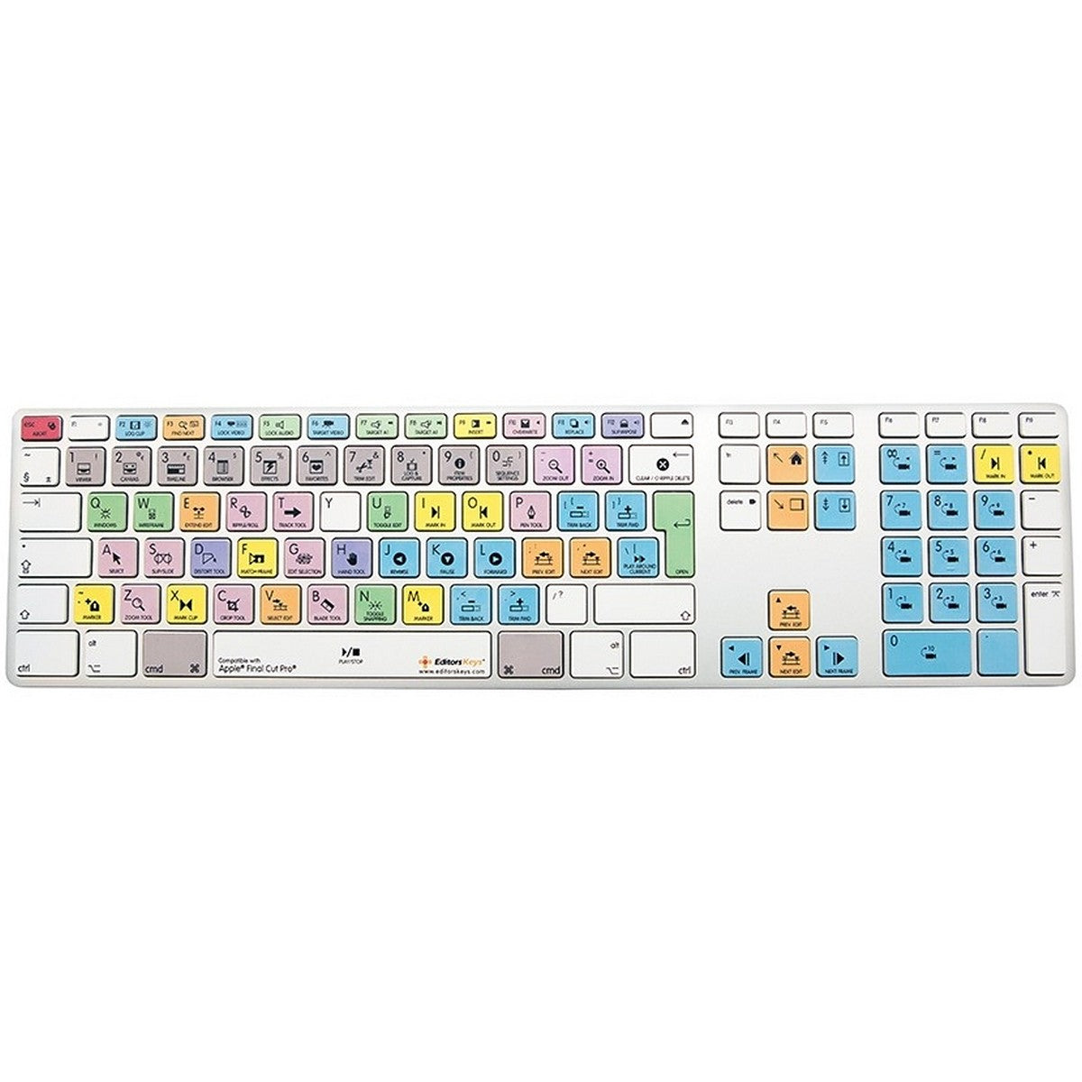 Editors Keys Dedicated Keyboard for Final Cut Pro 7 Apple Shortcut Wired Keyboard