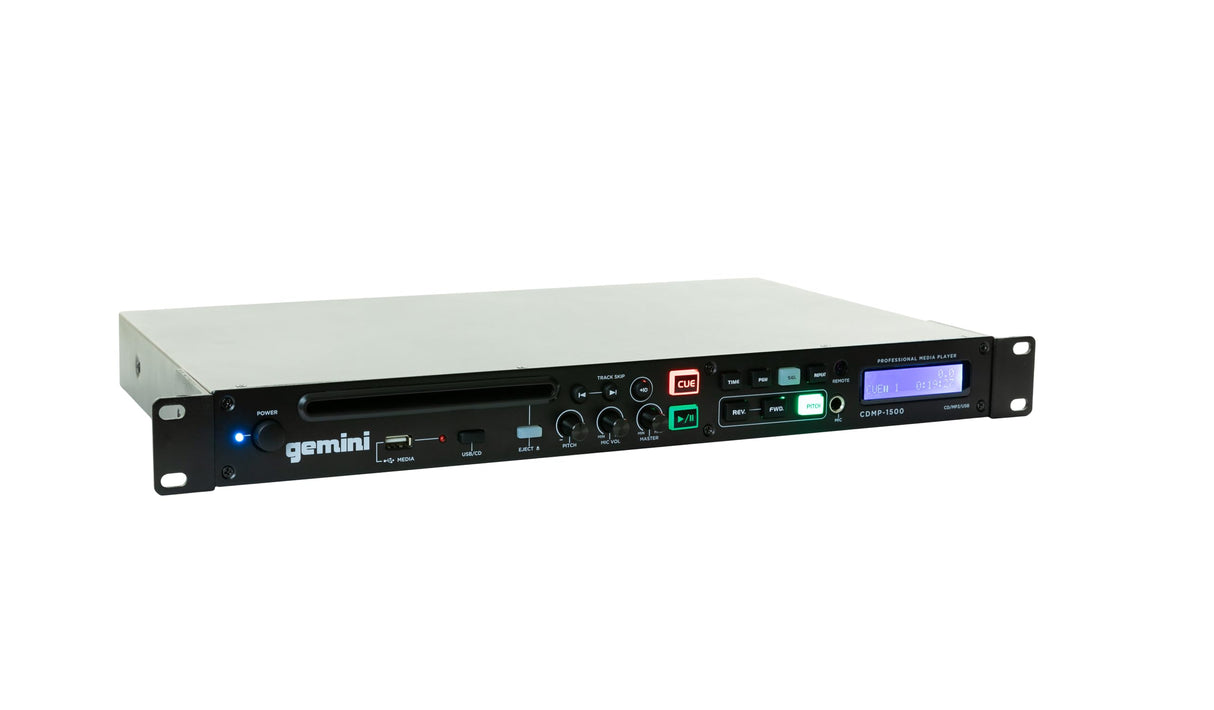 Gemini CDMP-1500 19 inch Professional Rackmount Single CD MP3 USB Media Player (Used)