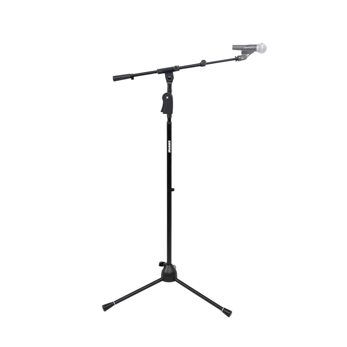 Shure Deluxe Tripod Mic Stand with Telescoping Boom and Pistol Grip One-Handed Clutch