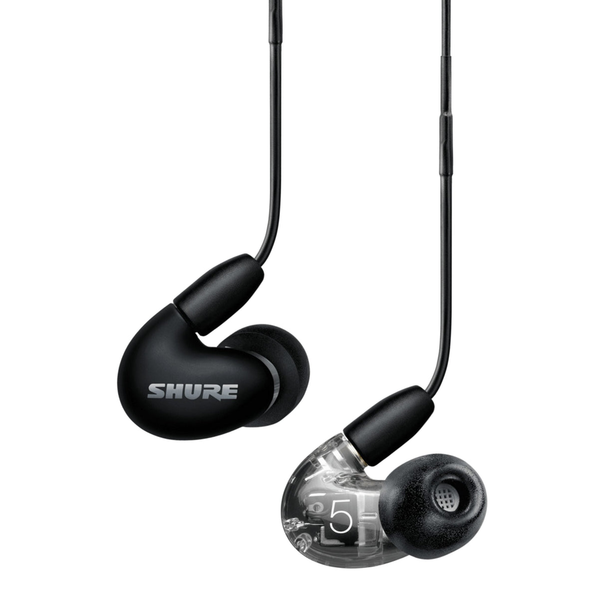 Shure AONIC 5 SE53BABK+UNI Wired Sound Isolating In-Ear Headphone, Black/Clear (Used)