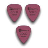 Gravity Picks GP20PK-3pk Colored Gold Series Picks Traditional 351 2.0mm Pink 3-Pack - accessories