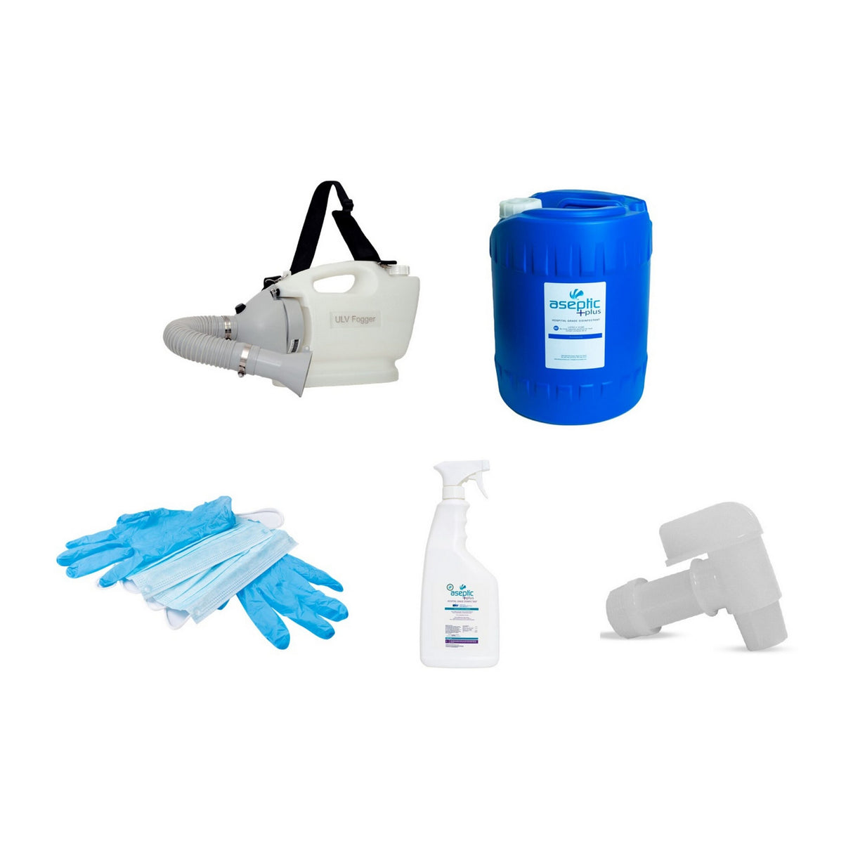 Hanover Hospital Grade Disinfectant Handheld Fogger Kit PPE